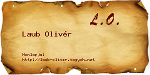 Laub Olivér névjegykártya
