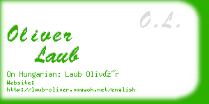 oliver laub business card